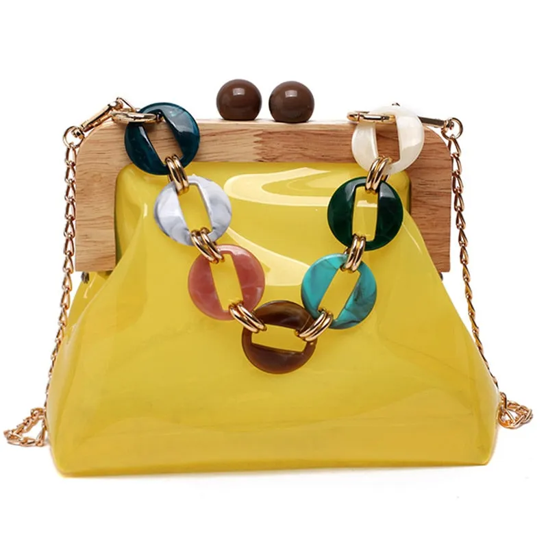 Luxury Fancy Acrylic Chain Bag Crossbody Handbag