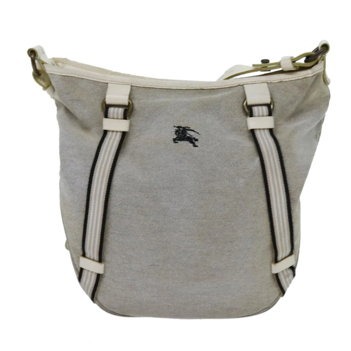 Trendy Inspired Burberry Blue Label Shoulder Bag Canvas Gray Auth 71350